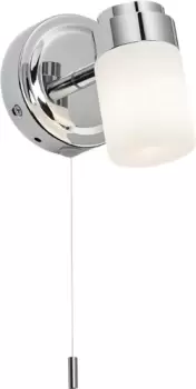 Image of KnightsBridge 230V IP44 G9 Single Spotlight with Frosted Glass - Chrome