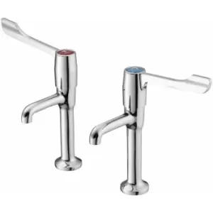 image of Armitage Shanks - Markwik Kitchen Sink High Neck Pillar Taps - Chrome