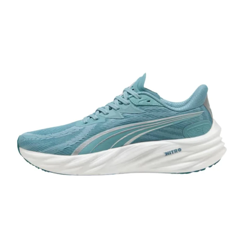 Image of Puma Velocity NITRO 4 Shoes Blue White SS26, Size 44 - EUR