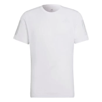 Image of adidas Own the Run Tee Mens - White / Reflective Silver