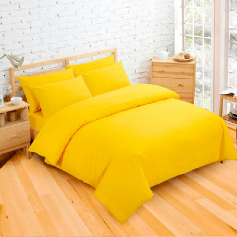 Image of Velosso Cream Plain Dyed Duvet Cover And Pillowcase Set King