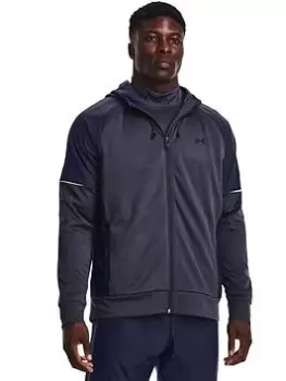 Image of Under Armour Training Armour Fleece Storm Full Zip Hoodie - Steel, Steel, Size S, Men