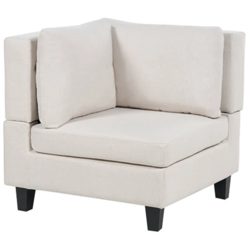 Image of Beliani Corner Seat Unstad Fabric Light Beige