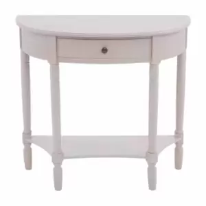 Image of Interiors By Ph Console Table Half Moon / Single Drawer Vintage Grey