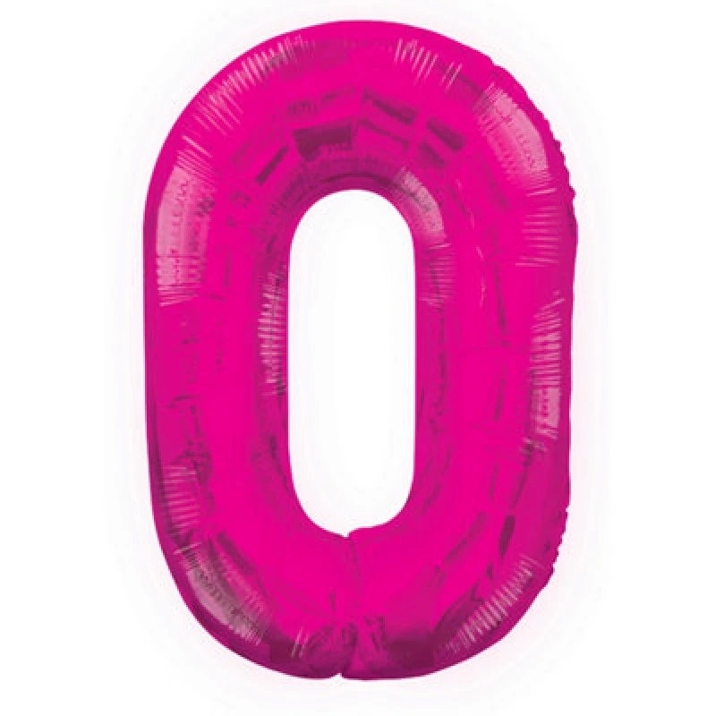 Image of Unique Party 34" Pink Glitz Number Balloon (0-9) Pink (0)