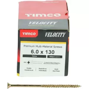 Timco Multi Purpose Countersunk Velocity Screw - 6.0 x 130 (100 pack)