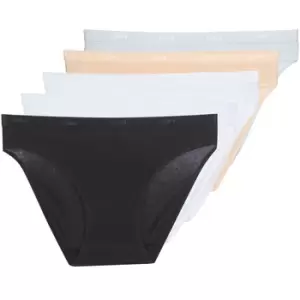 image of DIM ECODIM COTON X 6 womens Knickers/panties in Black - Sizes S,M,L