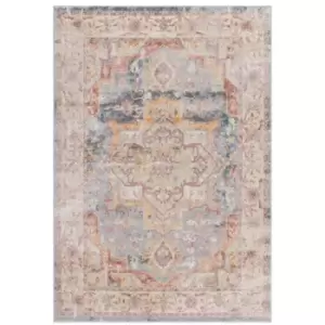 Image of Asiatic Flores Azin Rug - 200x290cm, Ripped - Pink/Blue/Orange