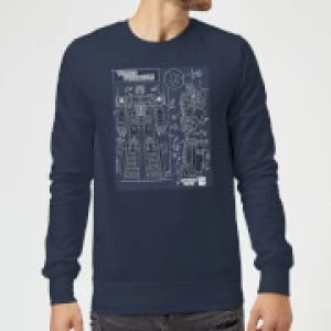 Image of Transformers Optimus Prime Schematic Sweatshirt - Navy - 3XL