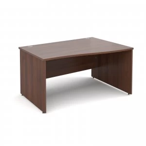 image of Maestro 25 PL Right Hand Wave Desk 1400mm - Walnut Panel Leg Design