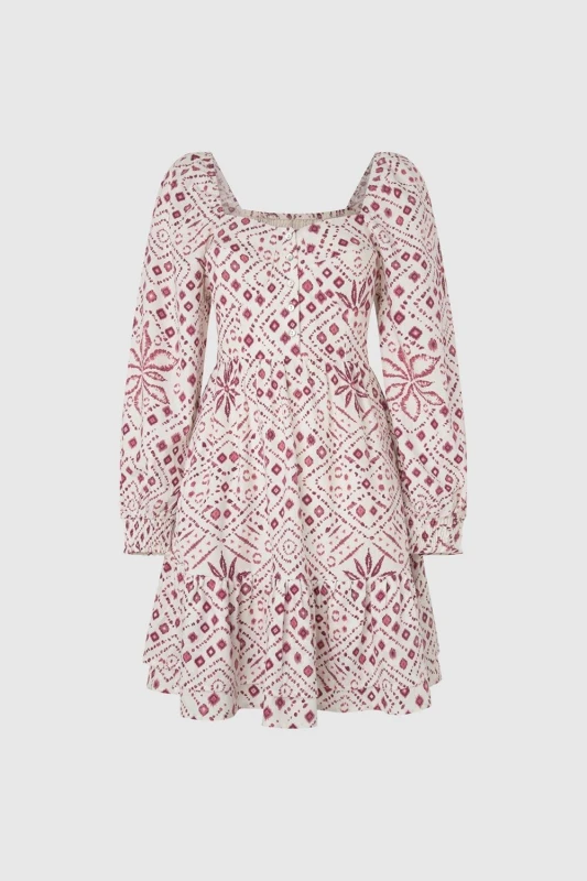 Image of Pepe Jeans Womens Doxa Print Dress Multi Size: Small Multicolor Female S