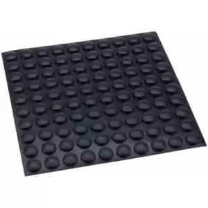 310031 Round Rubber Feet 9.9 x 4.0 x 3.0 - Black - Sheet Of 100 - R-tech - main image