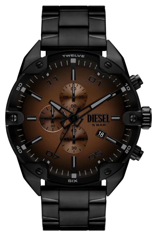 Image of Diesel DZ4691 Spiked Chronograph (48mm) Brown Gradient Dial Watch