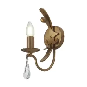 Image of Wall Light Shaped Chandelier Hand Crafted Gold Patina LED E14 60W