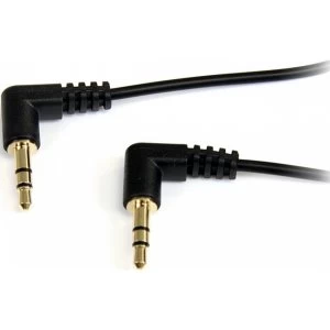 image of StarTech 3ft Slim 3.5mm Right Angle Stereo Audio Cable