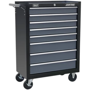 image of Sealey American Pro 8 Drawer Roller Cabinet Black / Grey