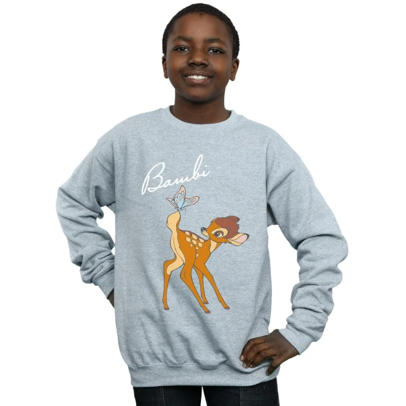 Image of Disney Bambi Butterfly Tail Sweatshirt Grey male