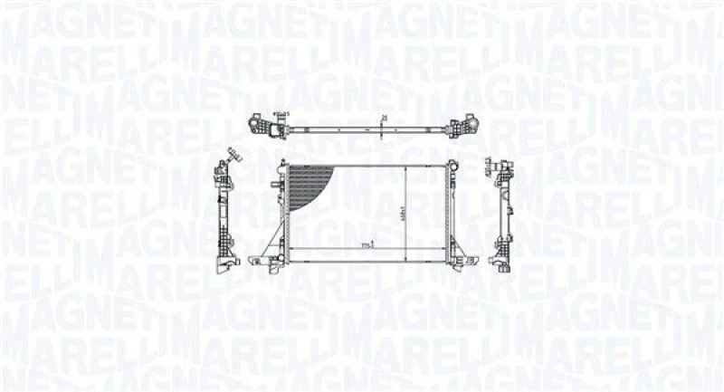Image of MAGNETI MARELLI Engine radiator MAGNETI MARELLI 350213213300