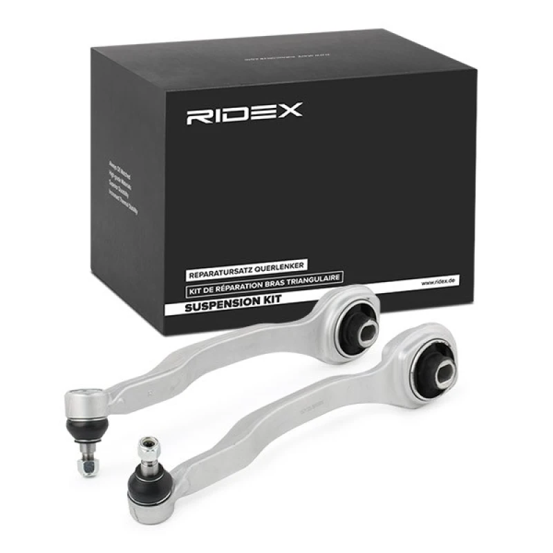 Image of RIDEX 772S0521 Control arm repair kit with rubber mount, Front Axle Suspension Kit (772)
