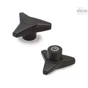 Image of ELESA Three-arm knob-VB.839/80 SST-M10-C2 Orange