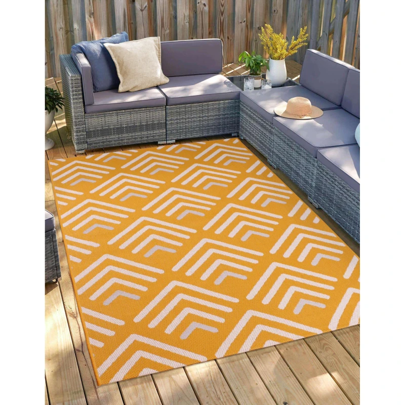 Image of Rugstyle SUMMER BREEZE CHEVRON Gold unisex 120x170cm