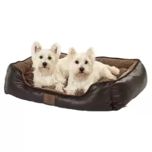 Image of Bunty Large Tuscan Faux Leather Bed - Brown
