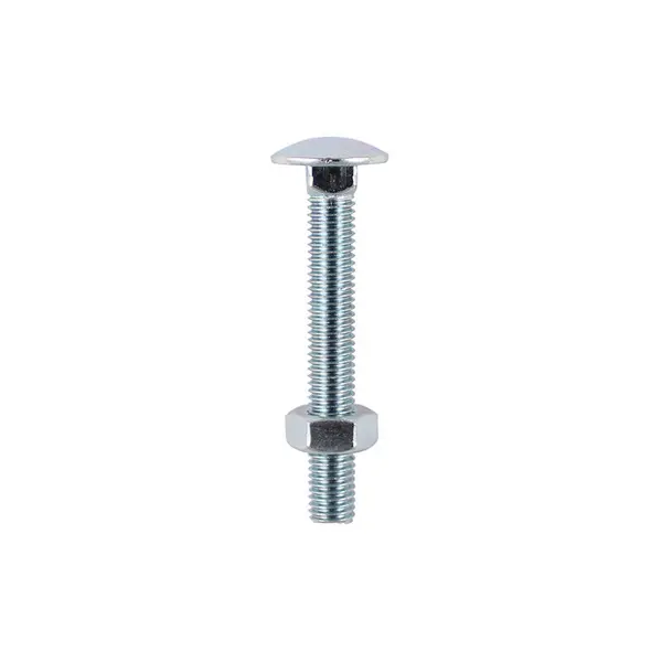 Image of Coach Bolts and Nut Zinc Plated 08110CB Size: M8