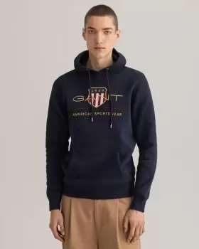 Image of GANT Men Archive Shield Hoodie (4XL) Blue