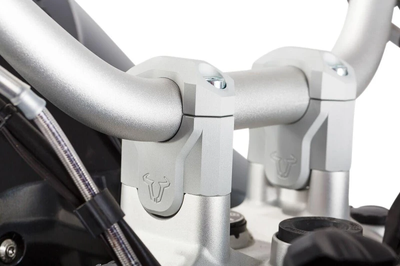 Image of LEH.07.039.12401/S - LEH.07.039.12401/S - SW Motech 40mm Handlebar Riser - BMW R 1250 GS 2012-2024 - Silver Anodized LEH.07.039.12401/S