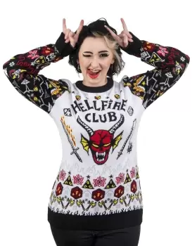 image of Stranger Things: Hellfire Club Christmas Jumper - L