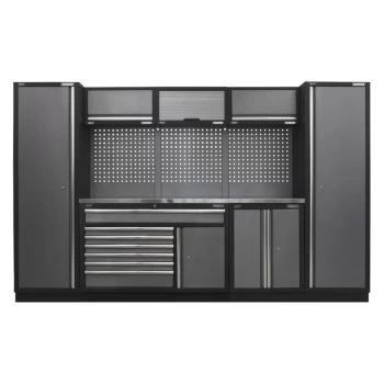Image of Superline Pro 3.24m Storage System - Stainless Steel Worktop