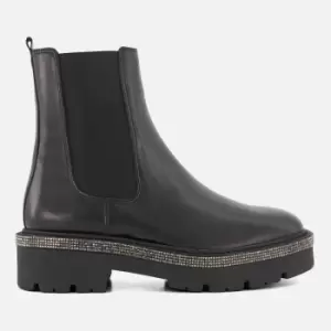 Image of Dune Womens Panics Leather Chelsea Boots - Black - UK 3