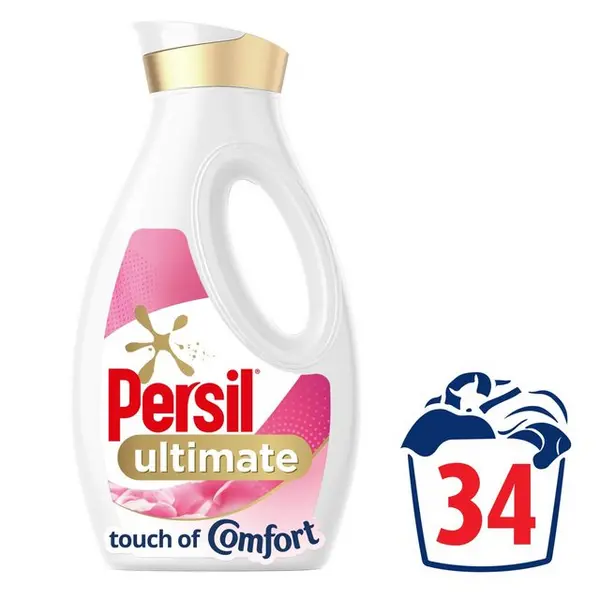 image of Persil Ultimate Touch of Comfort Laundry Washing Liquid Detergent 918ml