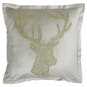 Image of Wonderland Stag Cushion Champagne