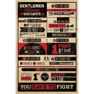 Image of Fight Club Rules Infographic Maxi Poster