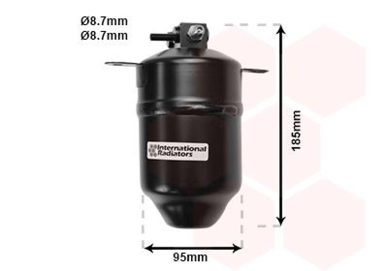 Image of VAN WEZEL AC receiver drier VAN WEZEL 0600D001