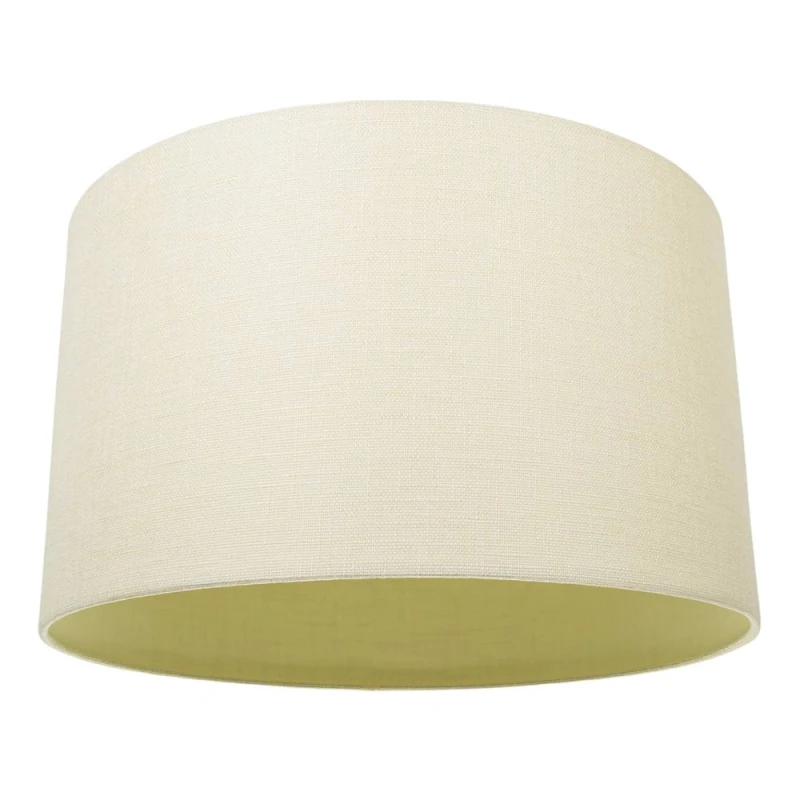 Image of Happy Homewares Contemporary & Sleek Linen Fabric Lampshade in Cream Size: 16" Cream Unisex 16"
