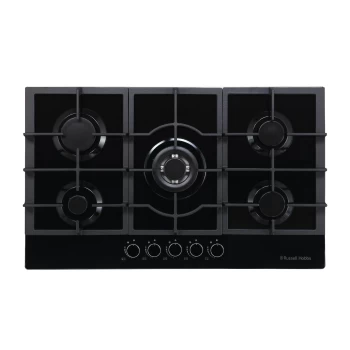 Image of Russell Hobbs RH75GH602B Cast Iron Support Gas Hob - Black