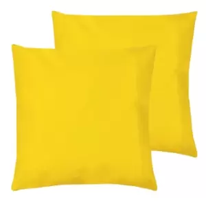 Image of Plain Outdoor Twin Pack Cushion Yellow