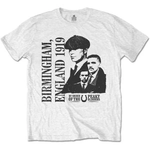 image of Peaky Blinders - England 1919 Unisex Large T-Shirt - White