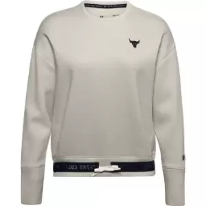 image of Under Armour Project Rock Fleece Sweatshirt Womens - White