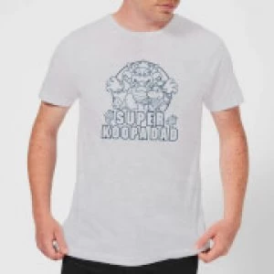 Image of Nintendo Super Mario Super Koopa Dad Mens T-Shirt - Grey - 3XL
