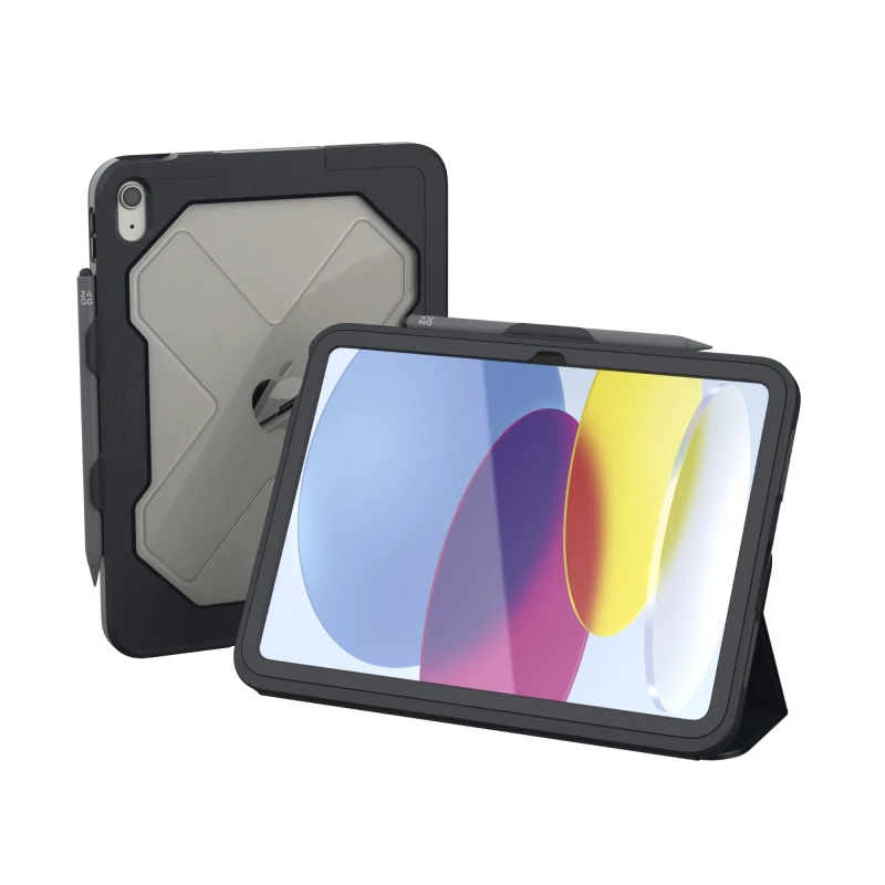 Image of ZAGG Rugged Messenger Case Apple iPad 10.9" 10th Gen Charcoal