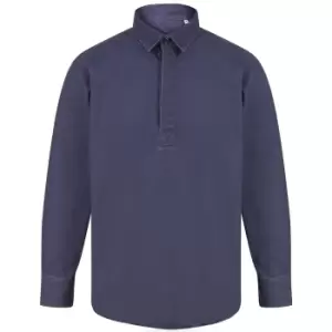 Image of Front Row Unisex Adult Washed Cotton Drill Shirt (L) (Navy)