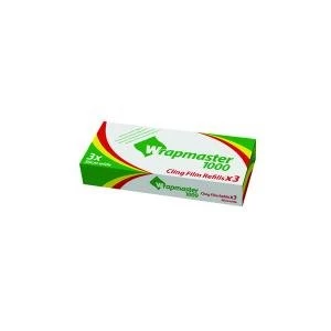 Image of Wrapmaster 1000 Cling Film Refill 300mmx100m Pack of 3 31C78