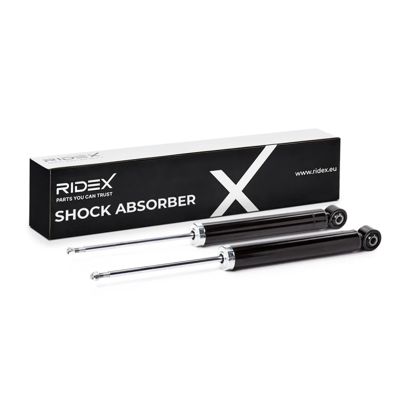Image of RIDEX 854S20547 Shock absorber Rear Axle, Gas Pressure, Twin-Tube, Telescopic Shock Absorber, Bottom eye Shock Absorber (854)