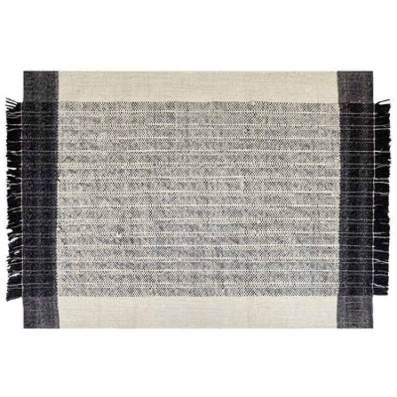 Image of Beliani Rug Ketenli White 160 X 230 Cm Wool