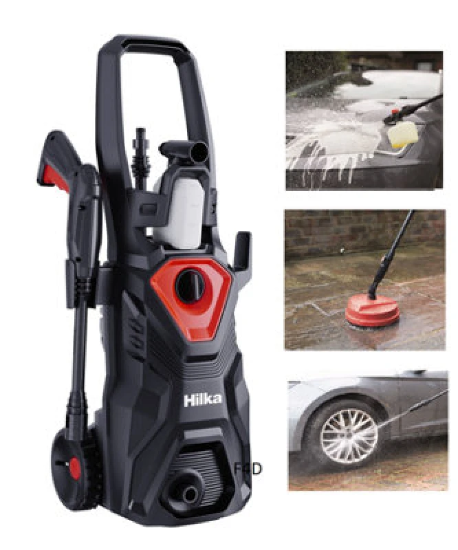 Image of Hilka 1600W Pressure Washer With Patio Cleaner, Multi 91051600