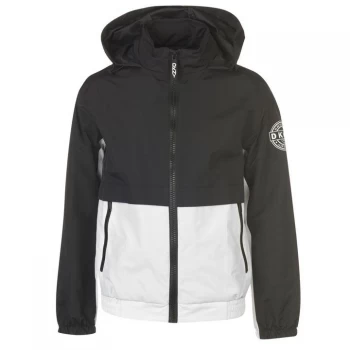 Image of DKNY Taslan Retro Bomber Jacket - Black/White