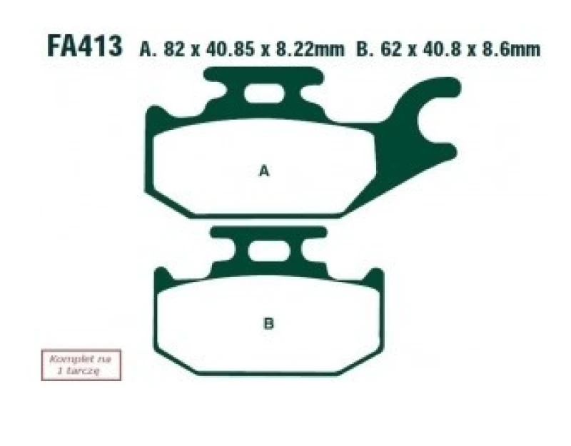 Image of EBC Brakes FA413TT Brake pad set Brake Pad Set,disc brake (402)